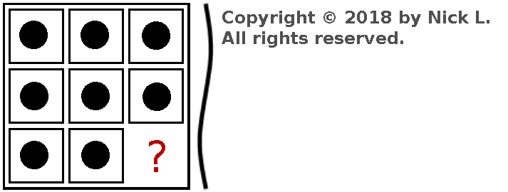 Første spørgsmål i vores IQ test. Billedet linker samtidig til nIQ testen.